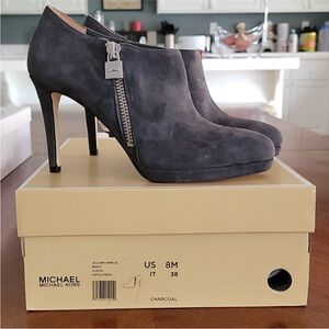 Michael Kors Charcoal Ankle Booties